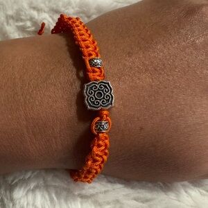 Colorful Nylon Bracelets with silver accent beads / Rakhi’s